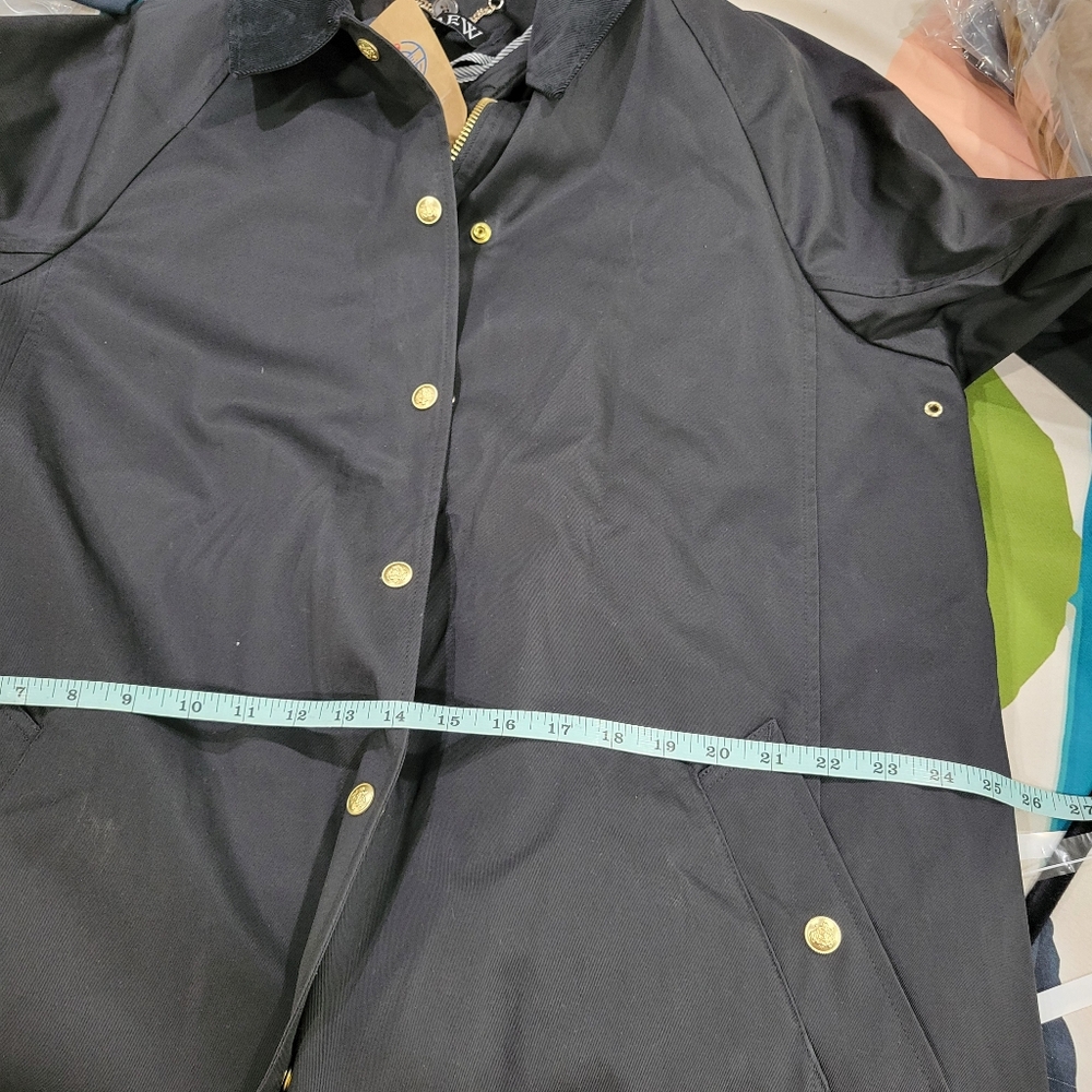 J Crew Long Barn Jacket in Waxed Cotton Twill XL Coat $358 Retail NWT - Picture 16 of 16